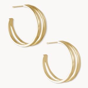 Kendra Scott Zorte Hammered Gold Hoops